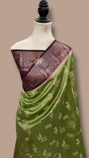Pure Mango Silk Banarasi Handloom Saree - The Handlooms
