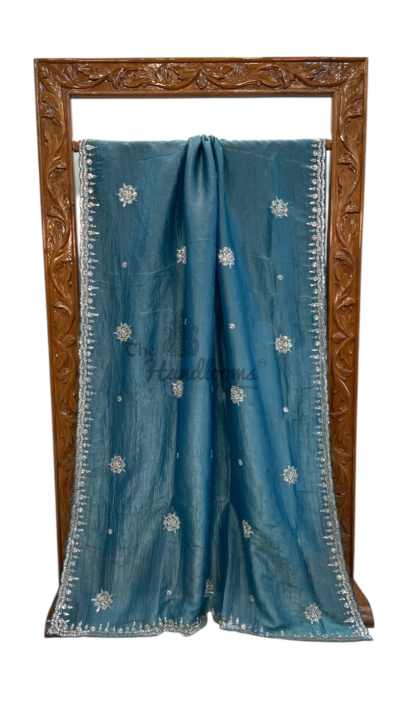 Tissue Silk Banarasi Saree With Handwork