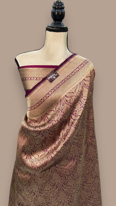 Pure Katan Silk Banarasi Handloom Saree - Tanchui Brocade