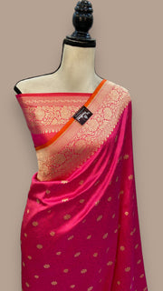 Pure Katan Silk Banarasi Handloom Saree - Tanchui Brocade - The Handlooms