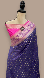 Pure Dupion Silk Banarasi Saree - Gold Zari - The Handlooms