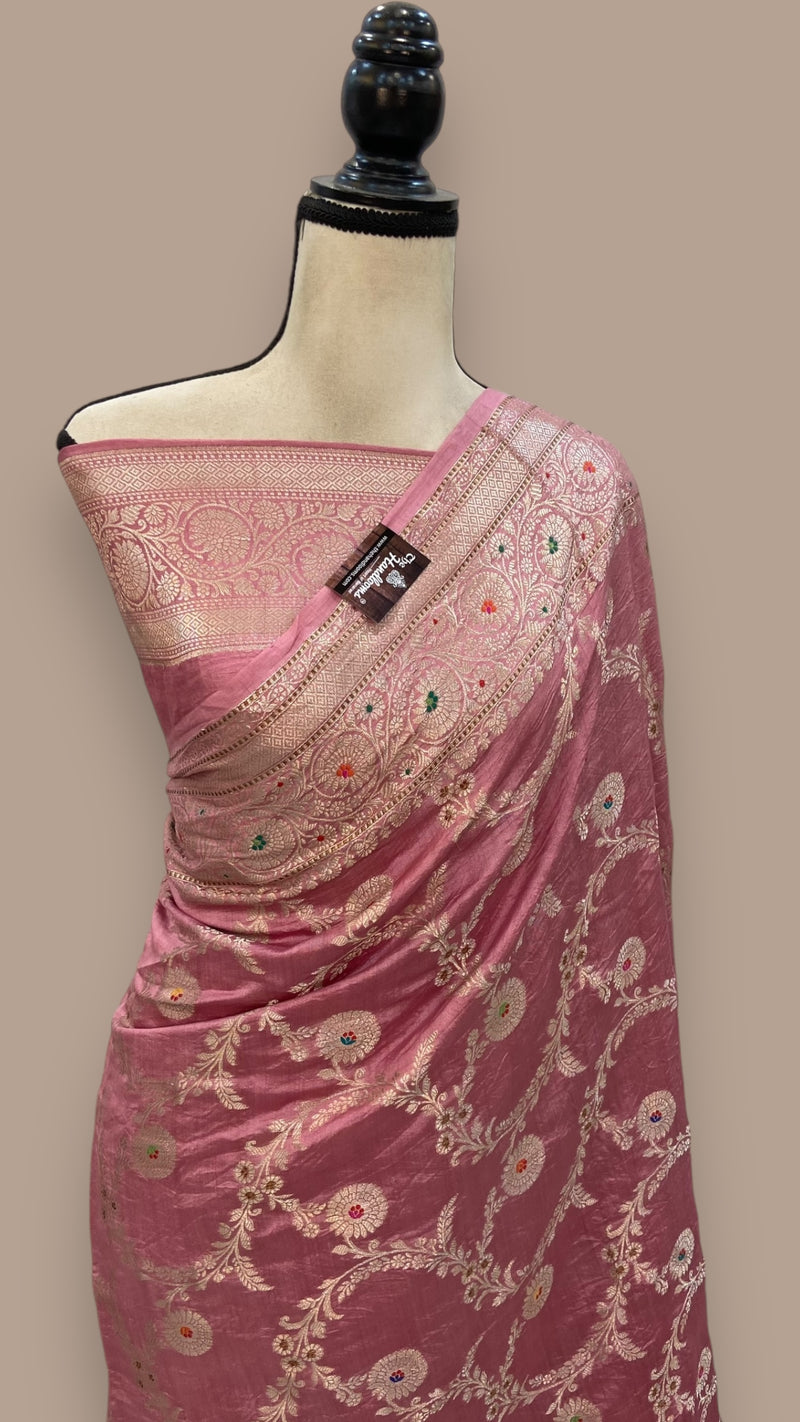 Pure Chiniya Silk Handloom Banarasi Saree - The Handlooms