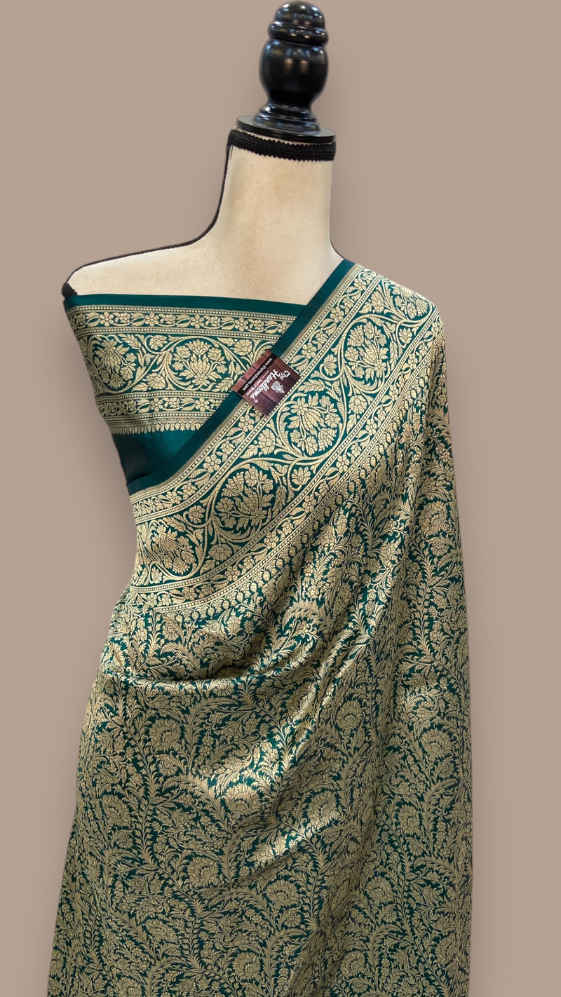 Pure Katan Silk Banarasi Handloom Saree - Tanchui Brocade - The Handlooms