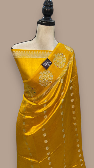 Pure Mango Silk Banarasi Handloom Saree