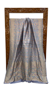 Pure Katan Silk Banarasi Handloom Saree - All over Jaal work - With Meenakari - The Handlooms