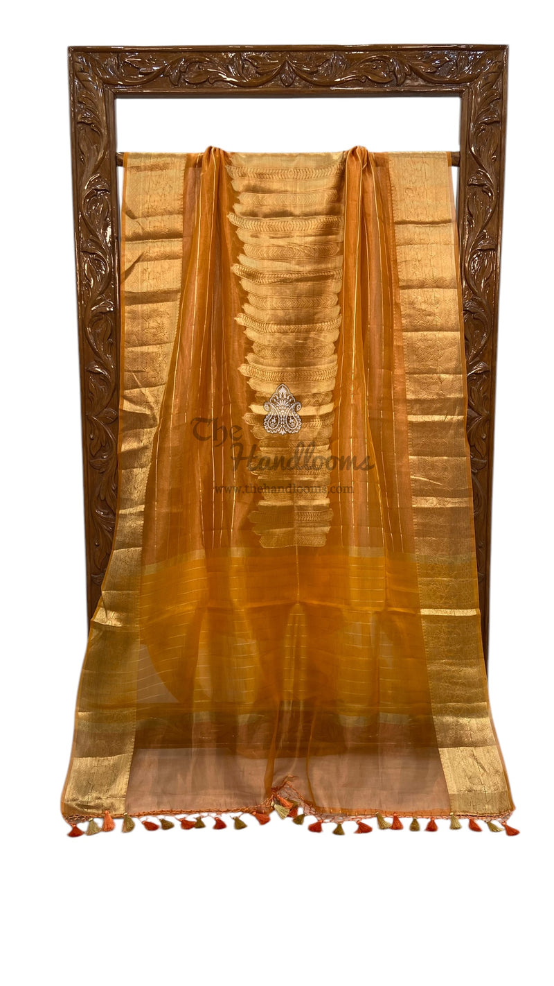 Pure Metallic Tissue Handloom Banarasi Saree - The Handlooms