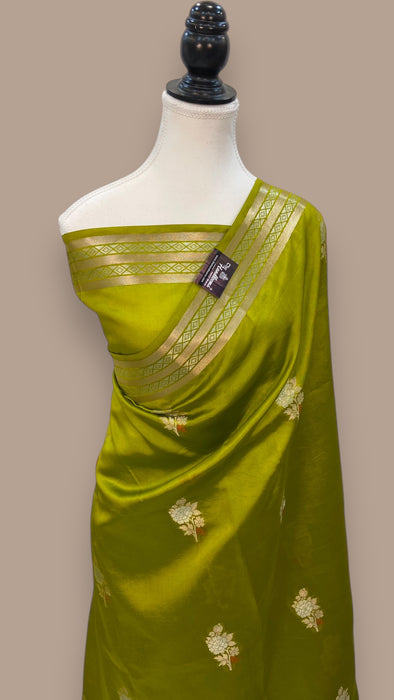 Pure Mango Silk Banarasi Handloom Saree