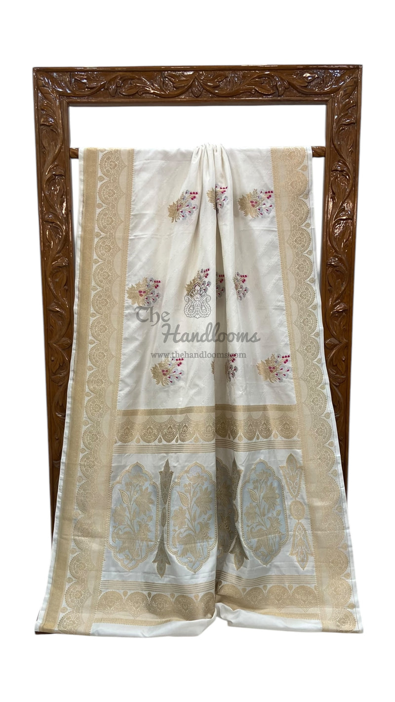 Pure Mushroo Silk Handloom Banarasi Saree - The Handlooms