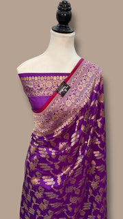 Pure Katan Silk Banarasi Handloom Saree - All over Jaal Work With Meenakari - The Handlooms