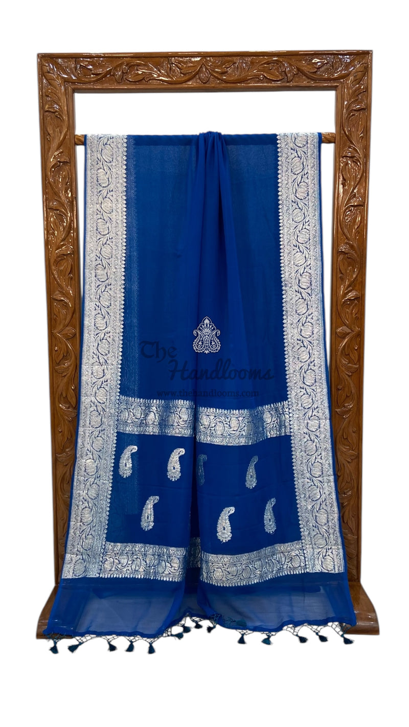 Pure Georgette Banarasi Handloom Saree - The Handlooms