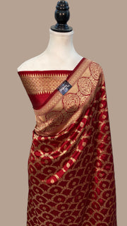 Pure Dupion Silk Banarasi Handloom Saree - The Handlooms