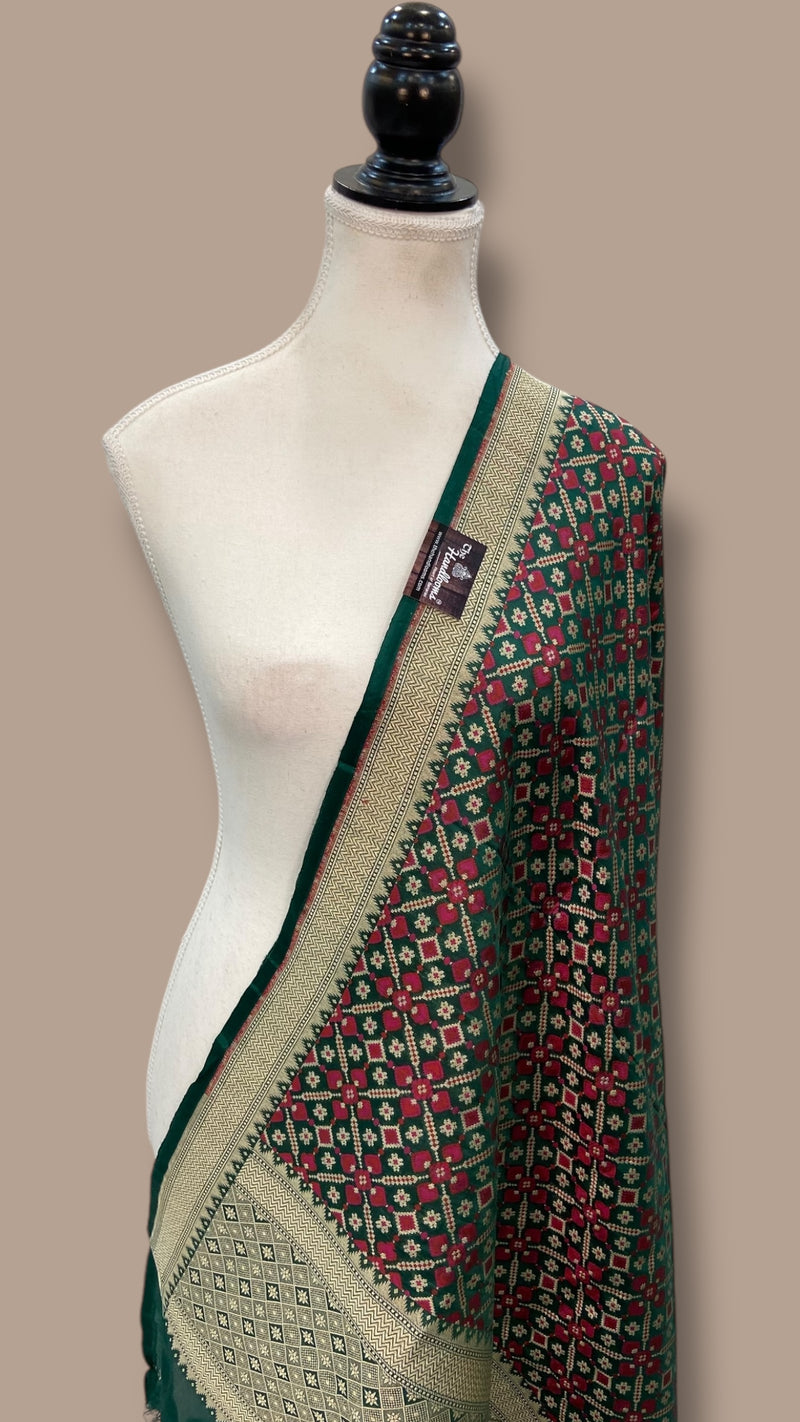 Pure Katan Silk Banarasi dupatta - The Handlooms