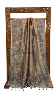 Pure Tissue Handloom Banarasi Saree With Chikankari - The Handlooms