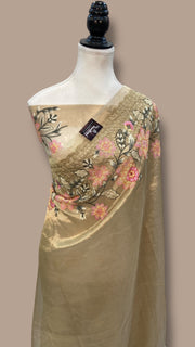 Pure Tissue Handloom Banarasi Saree With Chikankari - The Handlooms