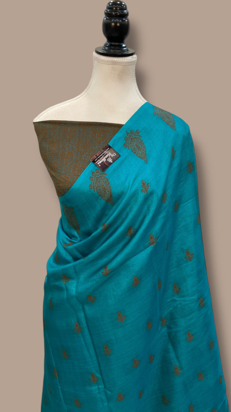 Pure Tussar Silk Handloom Banarasi Saree - The Handlooms
