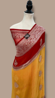 Pure Georgette Banarasi Handloom Saree - The Handlooms