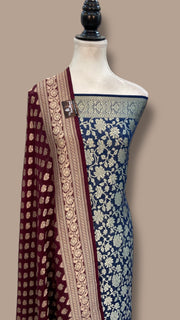 Khaddi Georgette Banarasi Dress material - The Handlooms