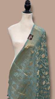 Pure Chanderi Cotton Banarasi Dupatta - The Handlooms