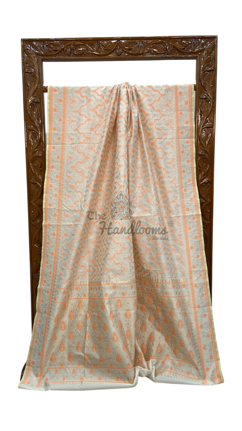 Pure Moonga Khaddi Handloom Banarasi Saree - The Handlooms