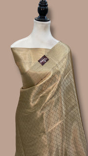 Pure Kora Tissue Tanchui Handloom Banarasi Saree - The Handlooms