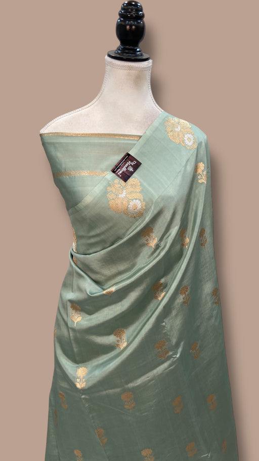 Pure Katan Silk Banarasi Handloom Saree - All over Kadua motifs - The Handlooms