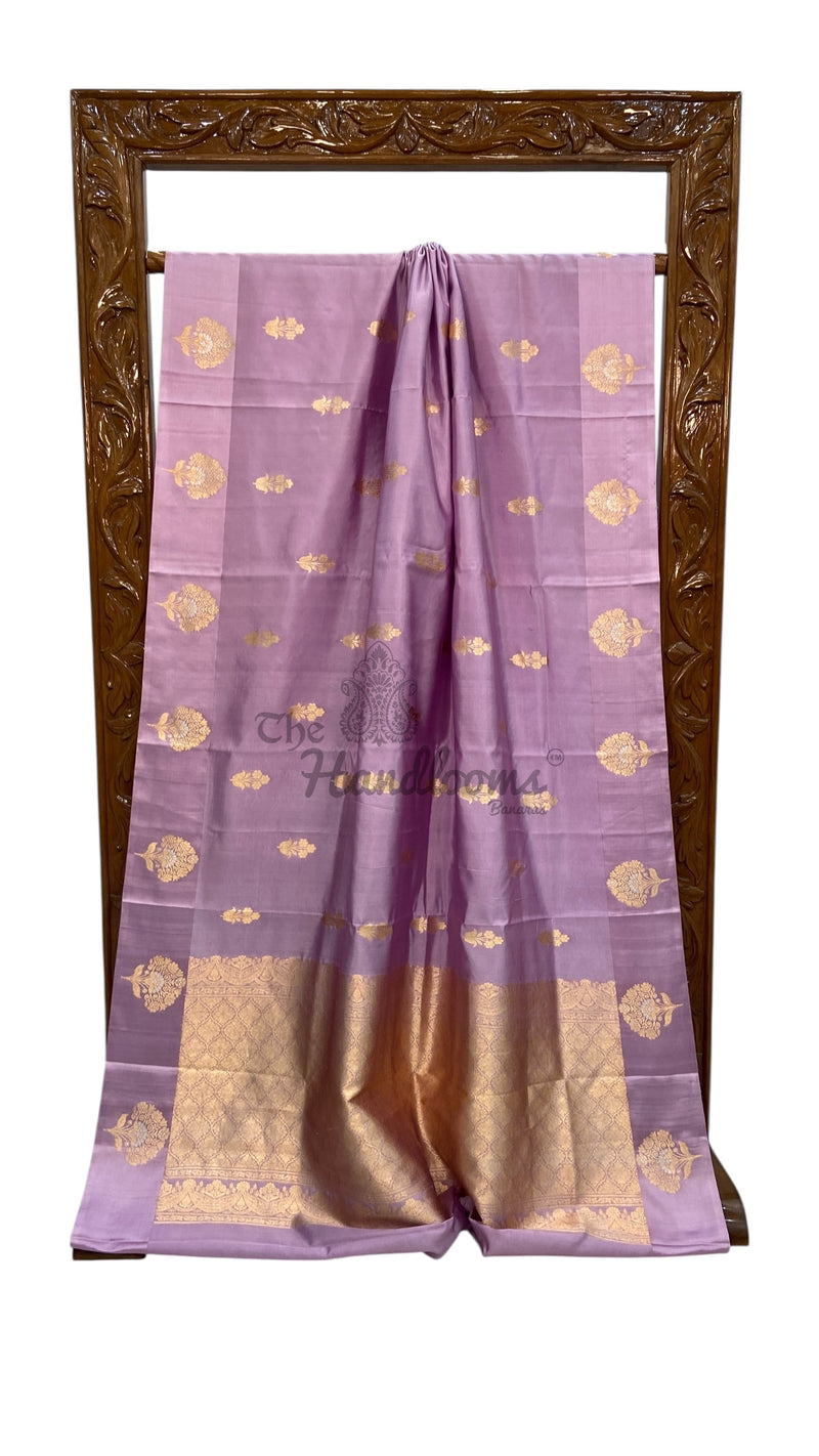 Pure Katan Silk Banarasi Handloom Saree - All over Kadua Motifs - The Handlooms