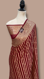Pure Chiffon Khaddi Banarasi Saree - The Handlooms