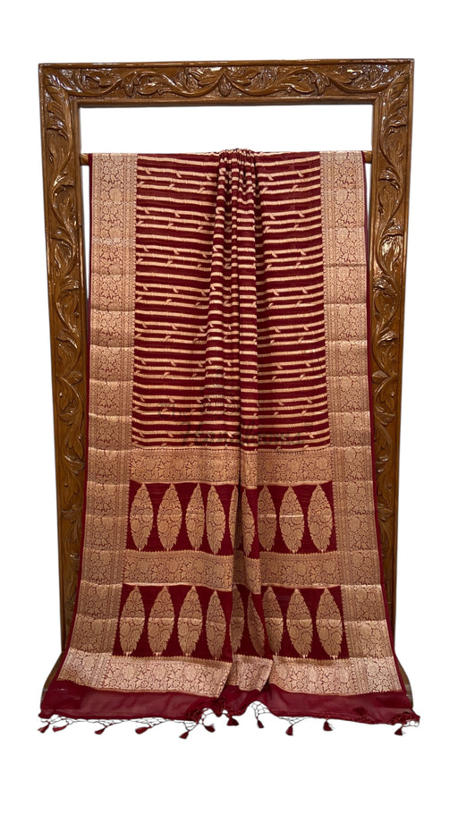 Pure Chiffon Khaddi Banarasi Saree - The Handlooms