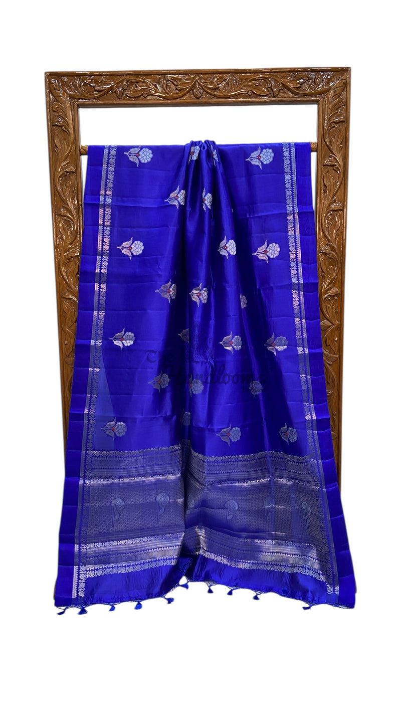 Pure Mango Silk Banarasi Handlokom Saree - The Handlooms