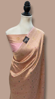 Regal Pure Katan Silk Banarasi Saree – Handwoven Tanchui Brocade with Meenakari Work - The Handlooms