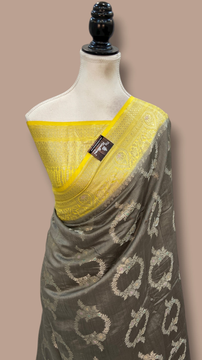 Pure Chiniya Silk Handloom Banarasi Saree - The Handlooms