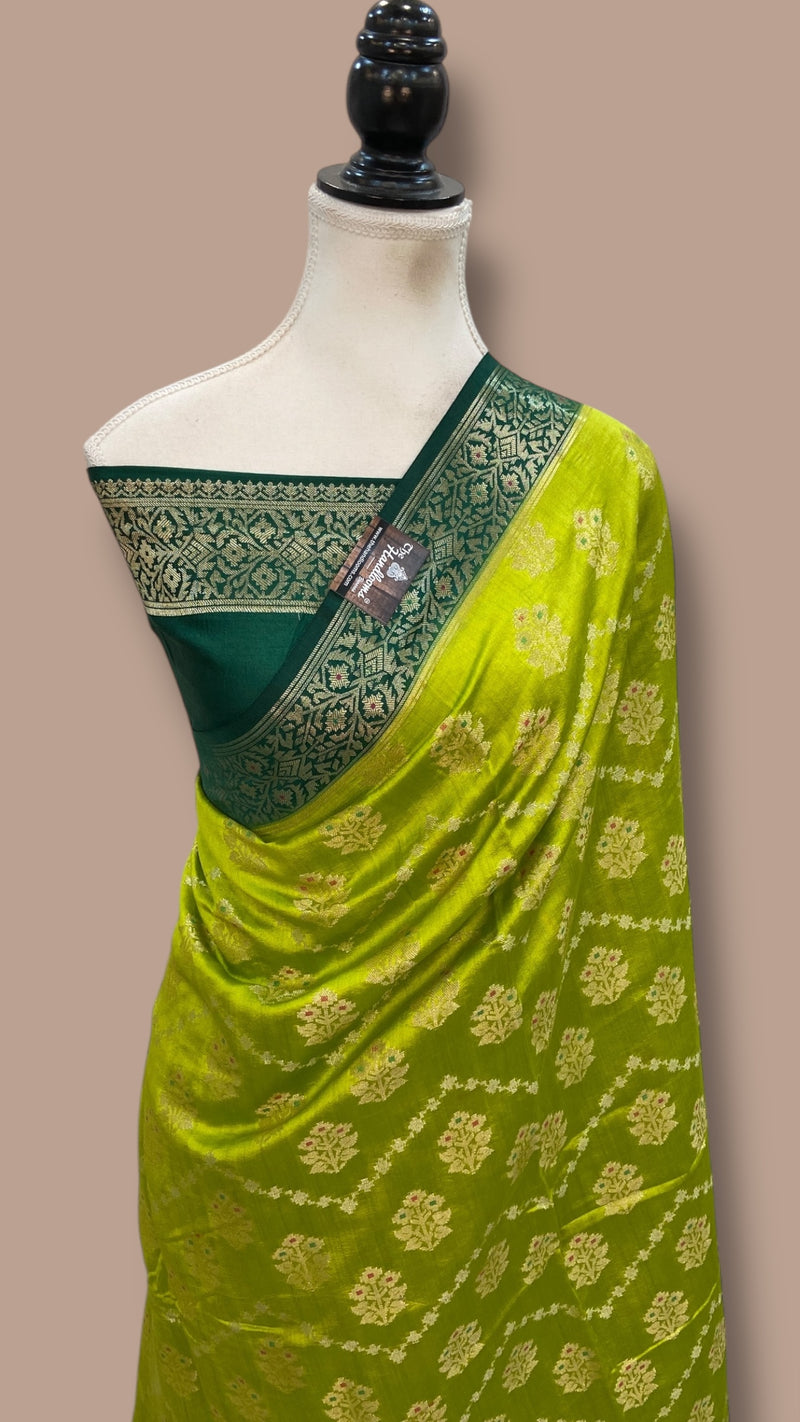Pure Chiniya Silk Handloom Banarasi Saree - The Handlooms
