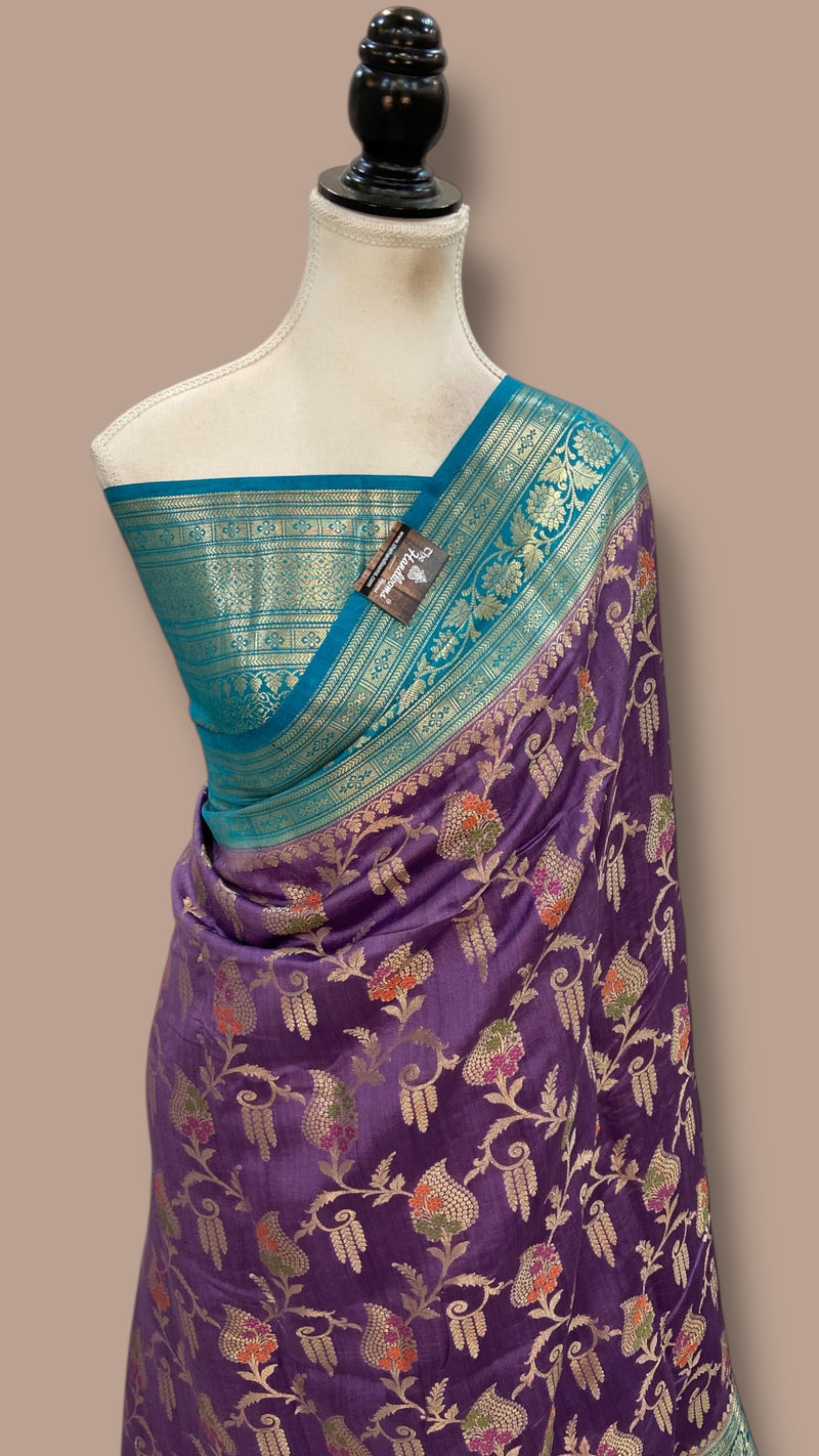 Pure Chiniya Silk Handloom Banarasi Saree - The Handlooms