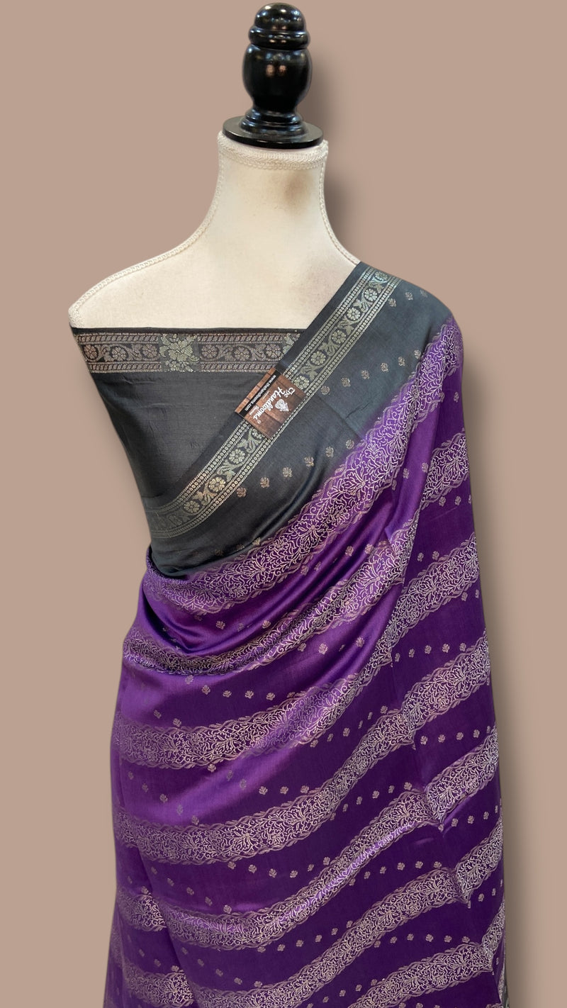 Pure Chiniya Silk Handloom Banarasi Saree - The Handlooms
