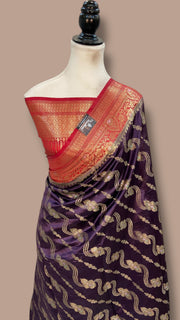 Pure Dupion Silk Banarasi Saree - The Handlooms
