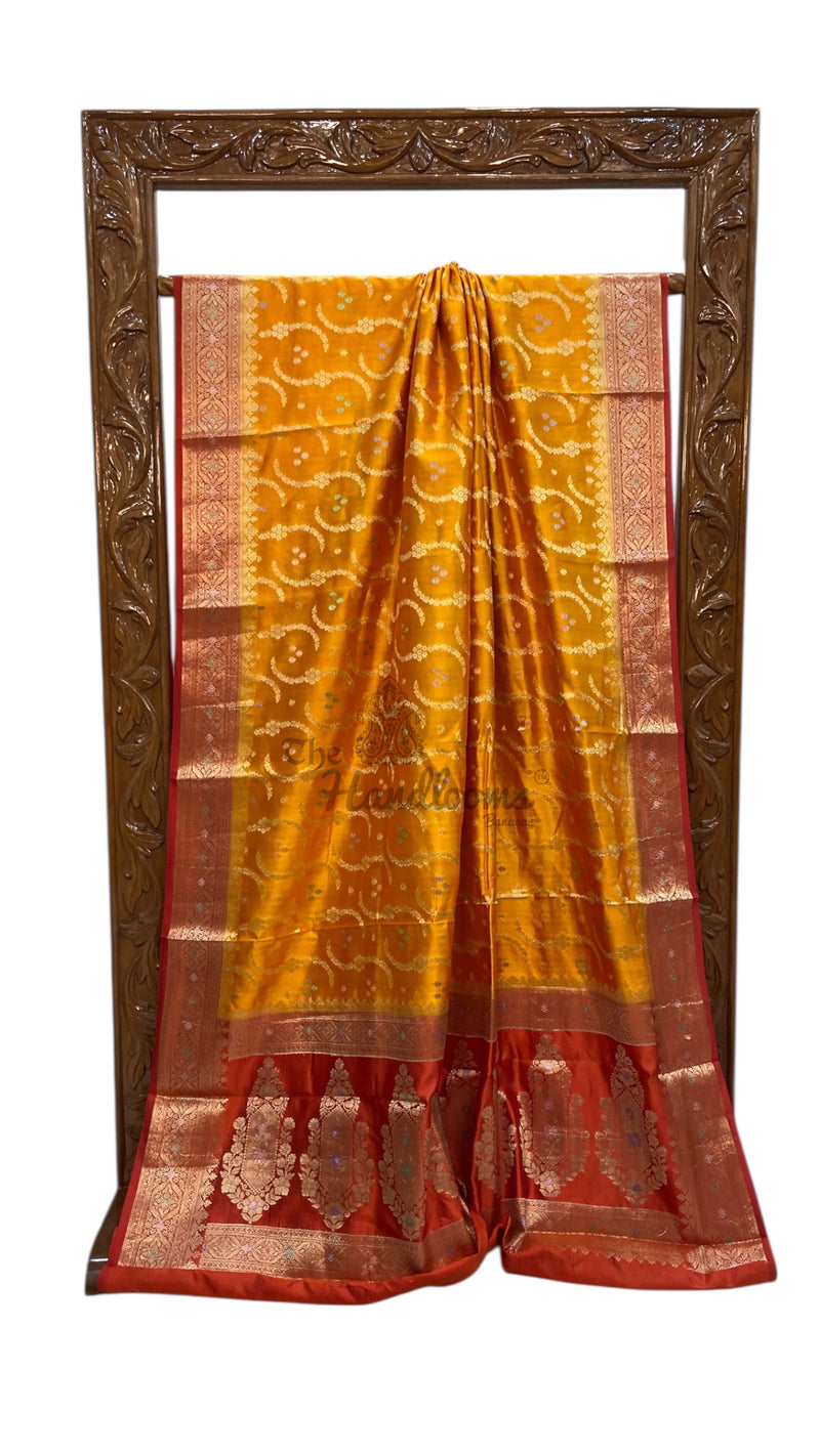 Pure Dupion Silk Banarasi Saree - The Handlooms