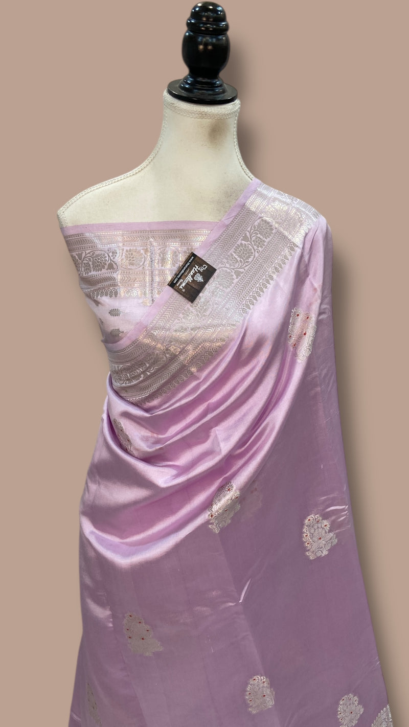 Pure Mango Silk Banarasi Handlokom Saree
