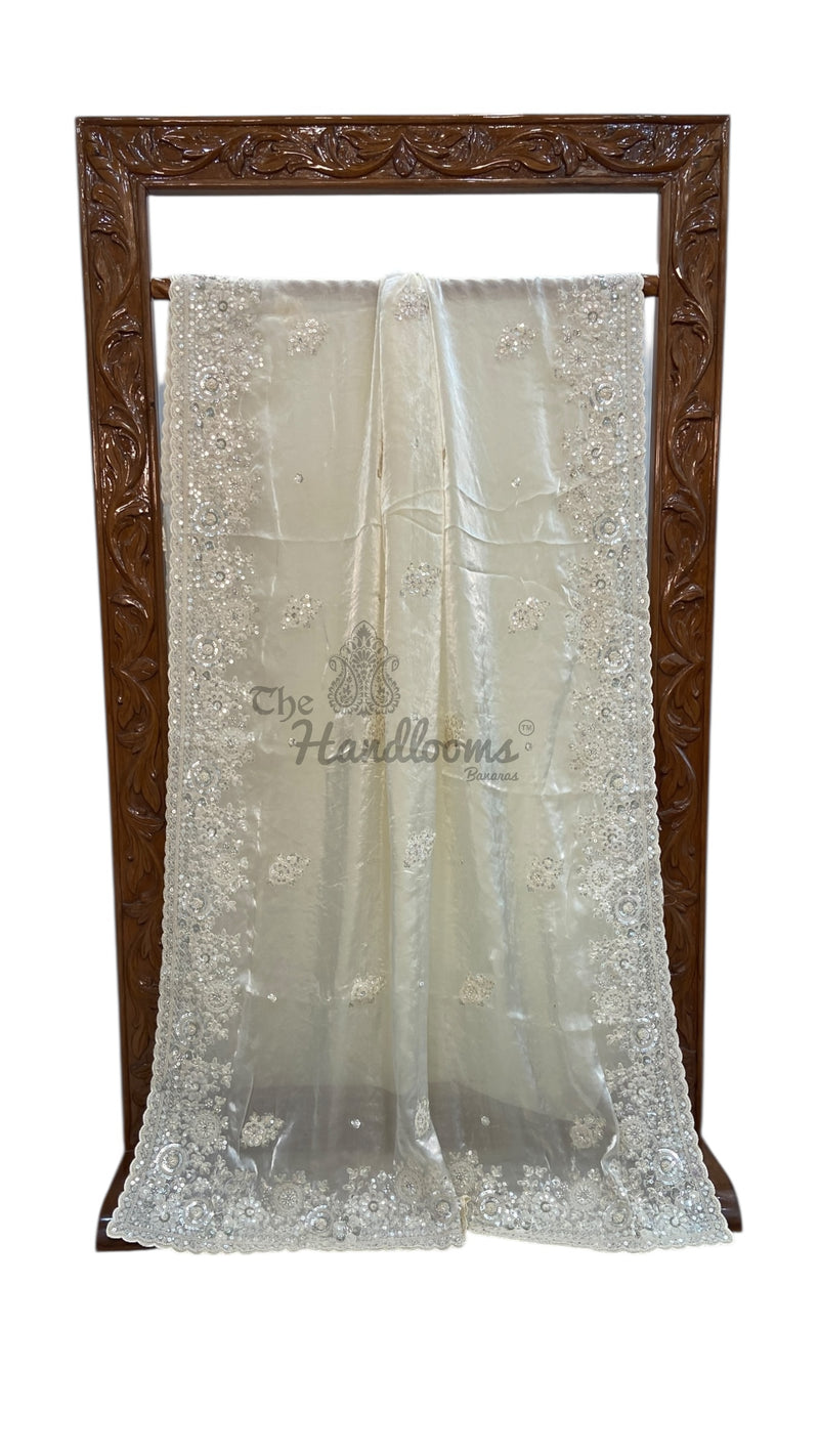 Tissue Silk Banarasi Saree With Handwork