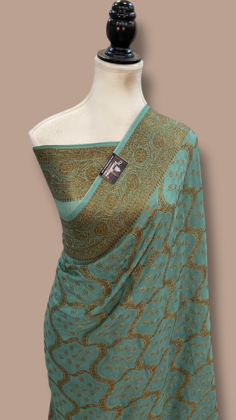 Pure Chiffon Khaddi Banarasi Saree