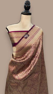 Pure Katan Silk Banarasi Handloom Saree - Tanchui Brocade - The Handlooms