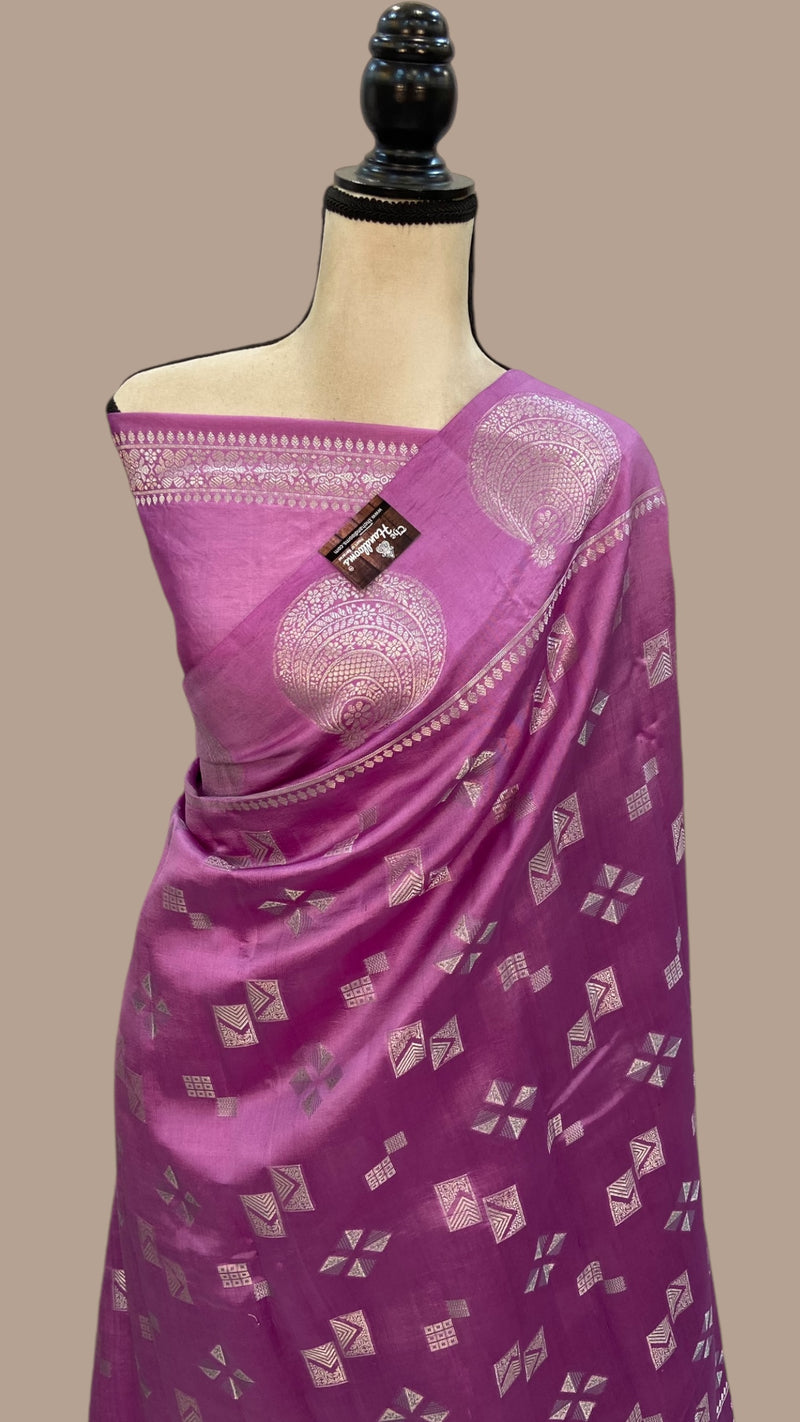 Pure Mango Silk Banarasi Handloom Saree - The Handlooms