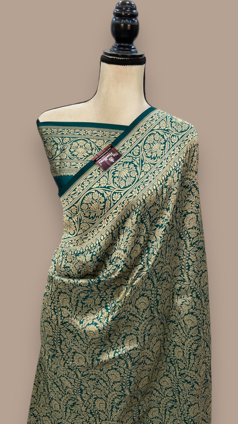 Pure Katan Silk Banarasi Handloom Saree - Tanchui Brocade - The Handlooms