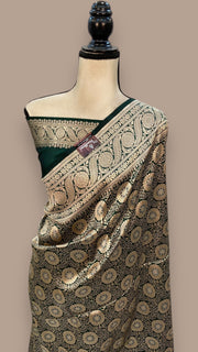 Pure Katan Silk Banarasi Handloom Saree - Tanchui Brocade With Meenakari - The Handlooms