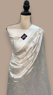 Pure Mango Silk Banarasi Handloom Saree - The Handlooms