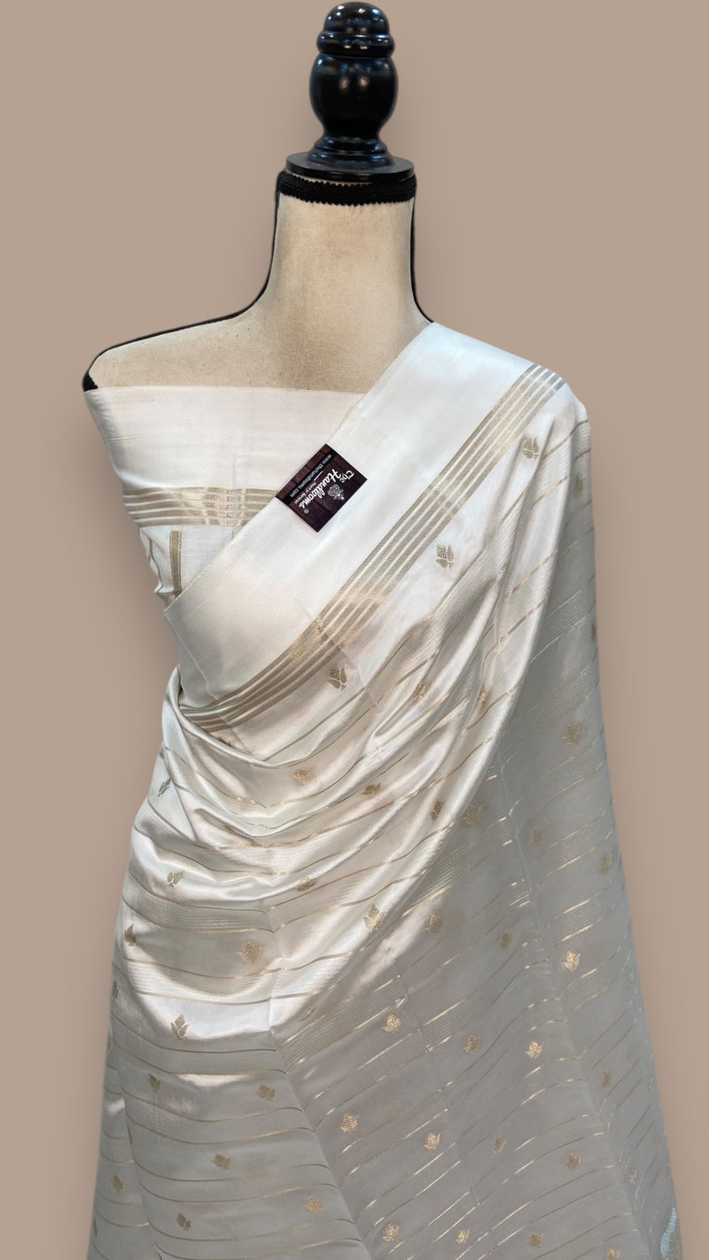Pure Mango Silk Banarasi Handloom Saree - The Handlooms
