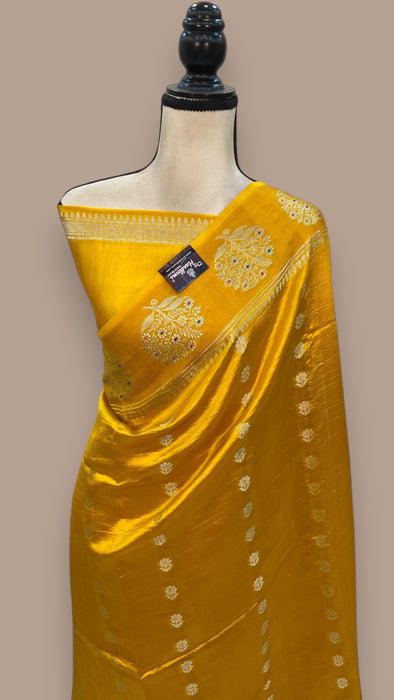 Pure Mango Silk Banarasi Handloom Saree