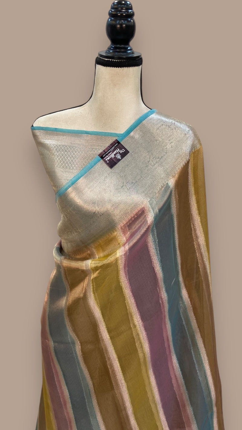 Pure Kora Tissue Handloom Banarasi Saree - The Handlooms