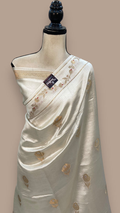 Pure Mango Silk Banarasi Handloom Saree