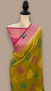Pure Butter Crepe Banarasi Saree - The Handlooms