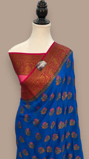 Pure Chiffon Khaddi Banarasi Saree - The Handlooms